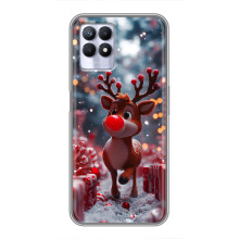 Яркий чехол для Realme 8i с Зимними Оленятами – Олень среди подарков