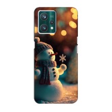 Чехлы на Новый Год Realme 9 Pro Plus – Снеговик праздничный
