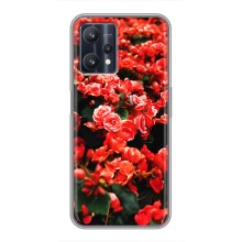 Чехлы с Цветами для Realme 9 Pro Plus (VPrint) (Цветы красные)