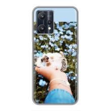 Чехлы с изображением разных животных для Realme 9 Pro Plus (Ежик на руках)