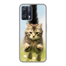 Чехлы с Котиками для Realme 9 Pro Plus (VPrint) (Прыжок кота)