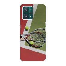 Чехлы с принтом Спортивная тематика для Realme 9 Pro Plus (Ракетки теннис)