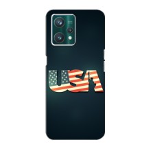 Чехол Флаг USA для Realme 9 Pro Plus (USA)