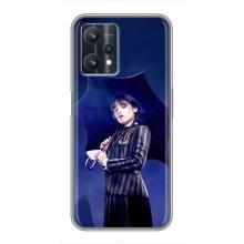 Чохли Венсдей на Realme 9 Pro Plus Уенсдей (AlphaPrint) (Венздей з парасолькою)
