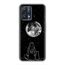 Чохол з малюнком кіт на Realme 9 Pro Plus (Дівчина з котом)