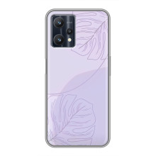 Чехол цветочный дизайн для Realme 9 Pro Plus – Монстера фиолетовая