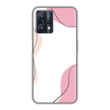 Чехол цветочный дизайн для Realme 9 Pro Plus – Розовый фон