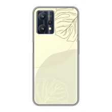 Чехол цветочный дизайн для Realme 9 Pro Plus – Зелёный фон
