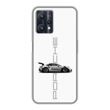 Чехол с авто Порше для Realme 9 Pro Plus – белый Порше