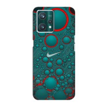 Силиконовый Чехол на Realme 9 Pro Plus с картинкой Nike (Найк зеленый)