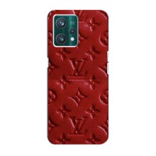 Текстурный Чехол Louis Vuitton для Реалми 9 про плюс – Красный ЛВ