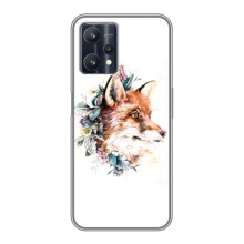 Чохли з картинкою Лисичка для Realme 9 Pro (VPrint) (Лиса в квітах)