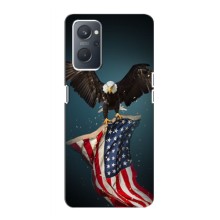 Чехол Флаг USA для Realme 9 Pro (Орел и флаг)