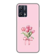 Чохол з розовим принтом для Realme 9 Pro (Букет квітів)