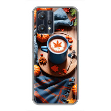 Чехол с уникальным дизайном «Осень с кофе» для Realme 9 Pro – Кофе и тыквы