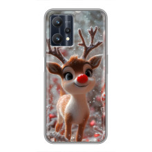 Яркий чехол для Realme 9 Pro с Зимними Оленятами