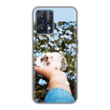 Чехлы с изображением разных животных для Realme 9 (Ежик на руках)