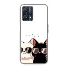 Чехол с рисунком кот на Realme 9 – Коты в очках