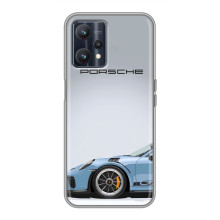 Чехол с авто Порше для Realme 9 – Голубой Порше
