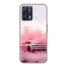 Чехол с авто Порше для Realme 9 – Розовый Порше