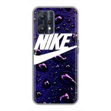 Чехол с логотипом Найк на Realme 9 (Найк на фиолетовом)