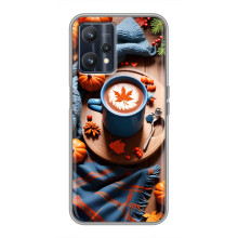 Чехол с уникальным дизайном «Осень с кофе» для Realme 9 – Кофе и тыквы