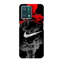 Силиконовый Чехол на Realme 9 с картинкой Nike (Nike дым)