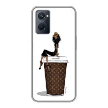 Чехлы Луи Витон для Realme 9i (AlphaPrint - LOUIS VUITTON) (кофе LOUIS VUITTON)