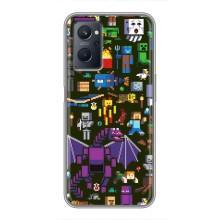 Чохол Майнкрафт на Realme 9i (AlphaPrint) Minecraft (Колаж Майнкрафт)