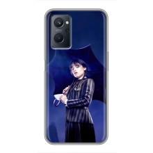 Чехлы Венсдей на Realme 9i Уэнсдей (AlphaPrint) (Уэнздей с зонтом)