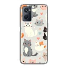 Чехол с рисунком кот на Realme 9i – Коллаж котов
