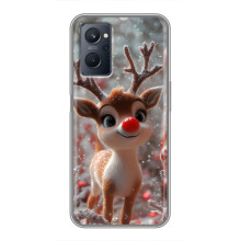 Яркий чехол для Realme 9i с Зимними Оленятами