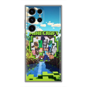 Чехол с картинками Майнкрафт для 

Реалми С100 
 – Майнкрафт фон