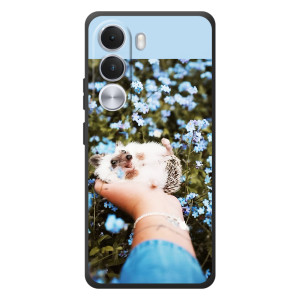 Чехлы с изображением разных животных для Realme C100i (Ежик на руках)