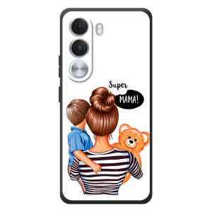 Чехол с печатью для Realme C100i - (Мама с ребенком) (AlphaPrint)