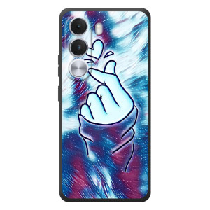 Чехол с принтом для Realme C100i (AlphaPrint - Знак сердечка)