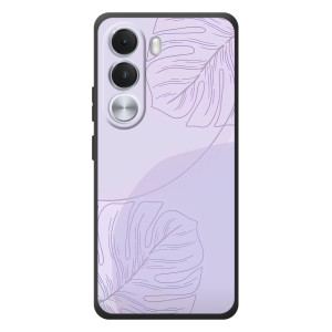Чехол цветочный дизайн для Realme C100i (Монстера фиолетовая)