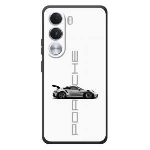 Чехол с авто Порше для Realme C100i – белый Порше