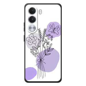 Силиконовый чехол с принтом в цветах на Realme C100i