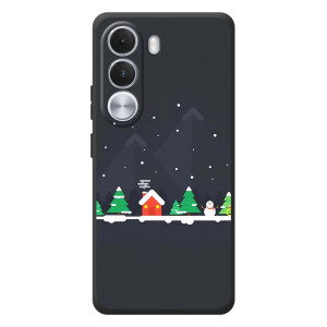 Силіконовий бампер на різдво для Realme C100i (Місто зимове)