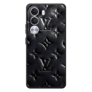 Текстурный Чехол Louis Vuitton для Реалми С100и (Черный ЛВ)