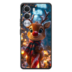 Яркий чехол для Realme C100i с Зимними Оленятами