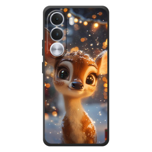 Яркий чехол для Realme C100i с Зимними Оленятами