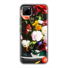 Брендновые Чехлы для Realme C11 - (PREMIUMPrint) (Nike цветы)