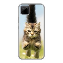 Чехлы с Котиками для Realme C11 (VPrint) – Прыжок кота