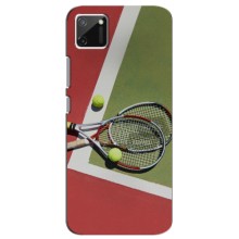 Чехлы с принтом Спортивная тематика для Realme C11 – Ракетки теннис