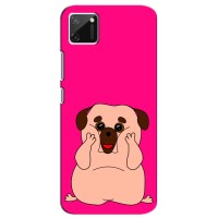 Чехол (ТПУ) Милые собачки для Realme C11 – Веселый Мопсик