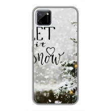 Новогодние, Праздничные Чехлы для Realme C11 - 2024 год (Let it snow)