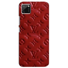 Текстурный Чехол Louis Vuitton для Реалми с11 – Красный ЛВ
