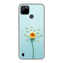 Чехлы с Цветами для Realme C12 (VPrint) (Желтый цветок)